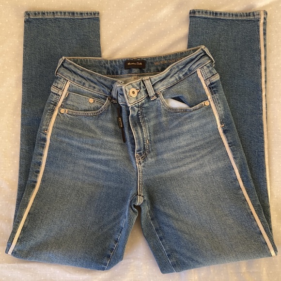 Massimo Dutti Mid Rise Slim Cropped Jeans Size 4 - Picture 2 of 9